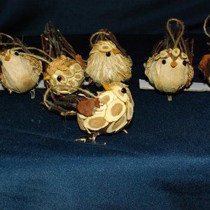 Hand made Wooden Bird Decorations